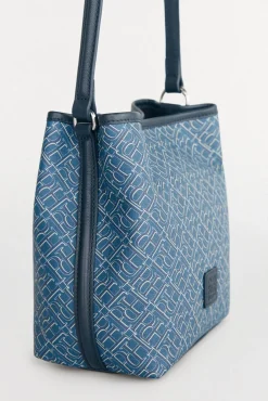 Pedro del Hierro Bolso bucket doble asa monograma Azul New
