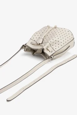 Vilanova Bolso bucket efecto piel perforada Marfil Hot