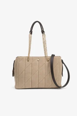 Vilanova Bolso City Efecto Gamuza Acolchada Beige Sale
