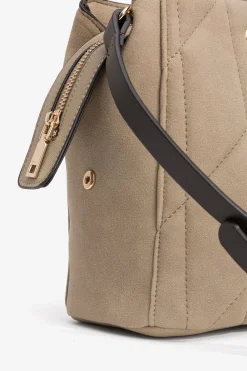 Vilanova Bolso City Efecto Gamuza Acolchada Beige Sale