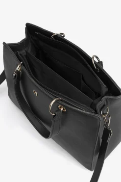 Vilanova Bolso City Efecto Piel Negro New