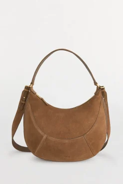 Pedro del Hierro Bolso hobo de piel con doble asa Marr&oacute;n