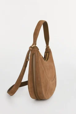 Pedro del Hierro Bolso hobo de piel con doble asa Marr&oacute;n