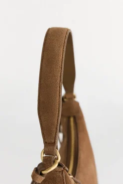 Pedro del Hierro Bolso hobo de piel con doble asa Marr&oacute;n