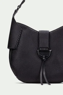 Hispanitas Bolso hobo redondeado cierre magnético Negro Outlet