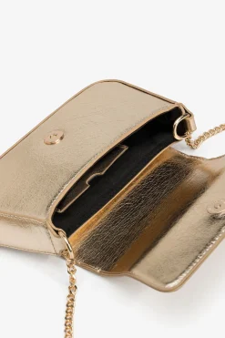 Vilanova Bolso Metálico con Solapa Dorado Clearance