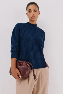 Cortefiel Bolso saco bandolera Granate Discount