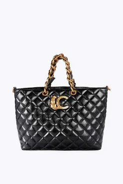 Lola Casademunt Bolso Shopper acolchado Negro Clearance