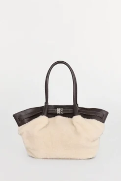 Pedro del Hierro Bolso shopper combinado borreguito Beige Best