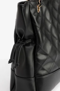 Vilanova Bolso Shopper con Ajustes de Cordón Negro Discount