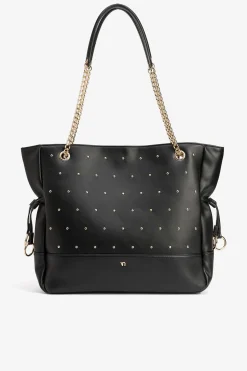 Vilanova Bolso Shopper con Tachuelas Negro Discount