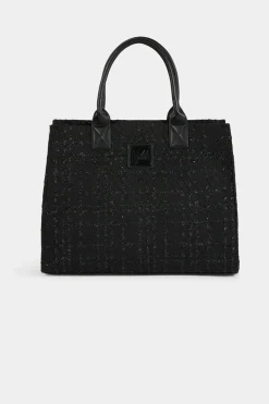 Morgan Bolso shopper de tweed Negro Clearance