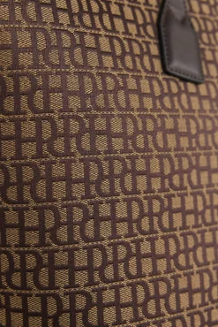 Pedro del Hierro Bolso shopper en jacquard Marr&oacute;n
