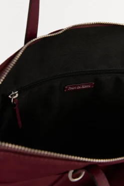 Pedro del Hierro Bolso shopper nylon con cremallera Burdeos Hot