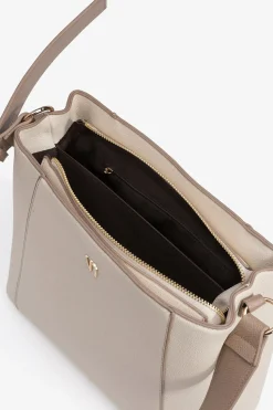 Vilanova Bolso shoulder efecto piel Beige