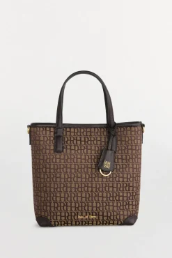 Pedro del Hierro Bolso tote en jacquard Marr&oacute;n Clearance