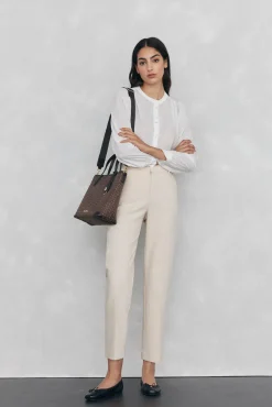 Pedro del Hierro Bolso tote en jacquard Marr&oacute;n Clearance