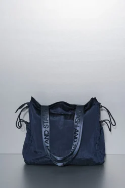 Dash and Stars Bolso tote nylon satinado azul Online