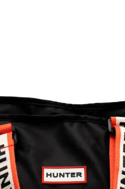 Hunter Bolso tote roberts jacquard logo webbing black Negro Best