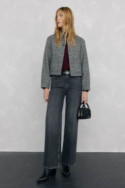 Pedro del Hierro Bomber de cuadros Gris Clearance