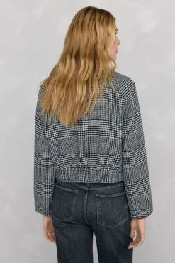 Pedro del Hierro Bomber de cuadros Gris Clearance