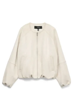 Vero Moda Bomber efecto ante Beige Clearance