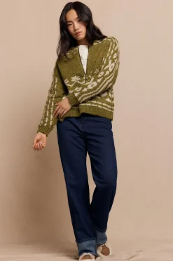 Slowlove Bomber punto jacquard Verde Discount