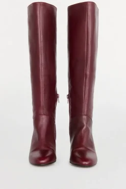 Pedro del Hierro Bota alta piel Burdeos Online