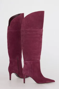 Slowlove Bota alta serraje Granate Best