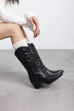 XTI Bota Cowboy Bordado negro Hot