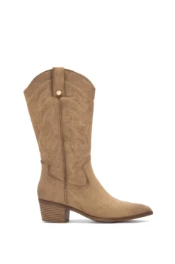 XTI Bota Cowboy Bordado beige