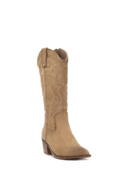 XTI Bota Cowboy Bordado beige