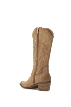 XTI Bota Cowboy Bordado beige