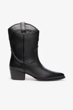 Cortefiel Bota cowboy piel Negro Clearance