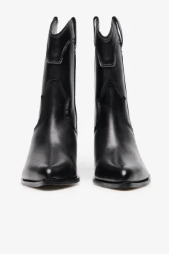 Cortefiel Bota cowboy piel Negro Clearance