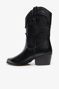 Cortefiel Bota cowboy piel Negro Clearance
