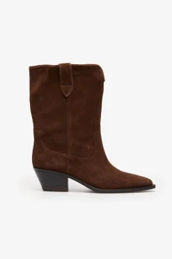 Cortefiel Bota cowboy serraje Marr&oacute;n oscuro Online