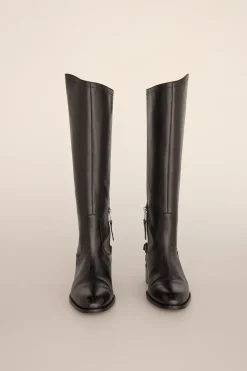 Pedro del Hierro Bota hípica con detalle metálico Negro Sale