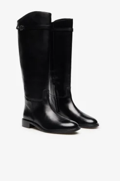 Cortefiel Bota hípica piel Negro Online