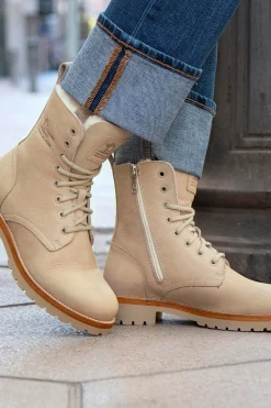 Panama Jack Bota mujer plana Beige