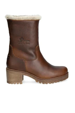 Panama Jack Bota mujer tacón Marr&oacute;n New