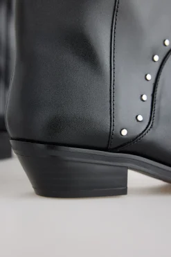 Slowlove Bota piel tachas Negro Sale