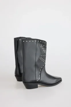 Slowlove Bota piel tachas Negro Sale