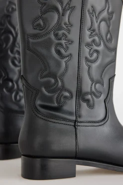 Slowlove Bota plana piel Negro New