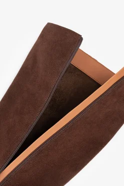 Popa Bota señora Sinnara Serraje Marr&oacute;n oscuro Clearance