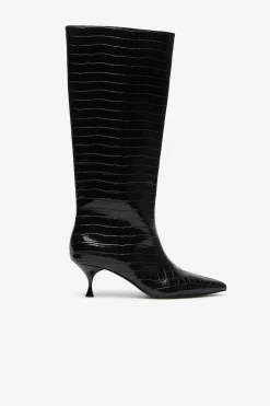 Cortefiel Bota tacón kitten efecto coco Negro Hot