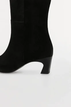 Pedro del Hierro Bota tacón kitten serraje Negro Discount