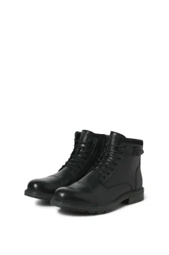 Jack & Jones Botas altas de piel negro Clearance