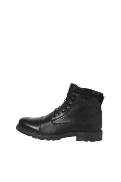 Jack & Jones Botas altas de piel negro Clearance