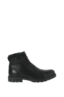 Jack & Jones Botas altas de piel negro Clearance